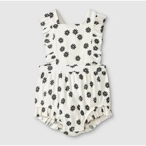 Cat & Jack Girl's Baby One Piece Romper Floral Print White 18 Months